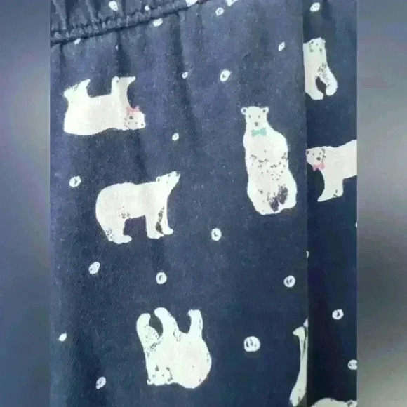 Aerie Womens Blue Cute Polar Bear Low Rise Christmas Pajamas  Cotton Small - Picture 3 of 11